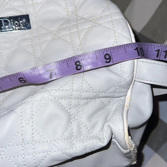 Dior Large  quilted grey cosmetics bag - Picture 6 of 10